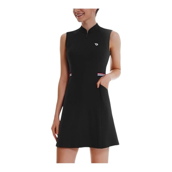 NEW Baleaf Women's Large Black Tennis Athletic Sporty UPF Golf Athleisure Dress - Picture 1 of 7